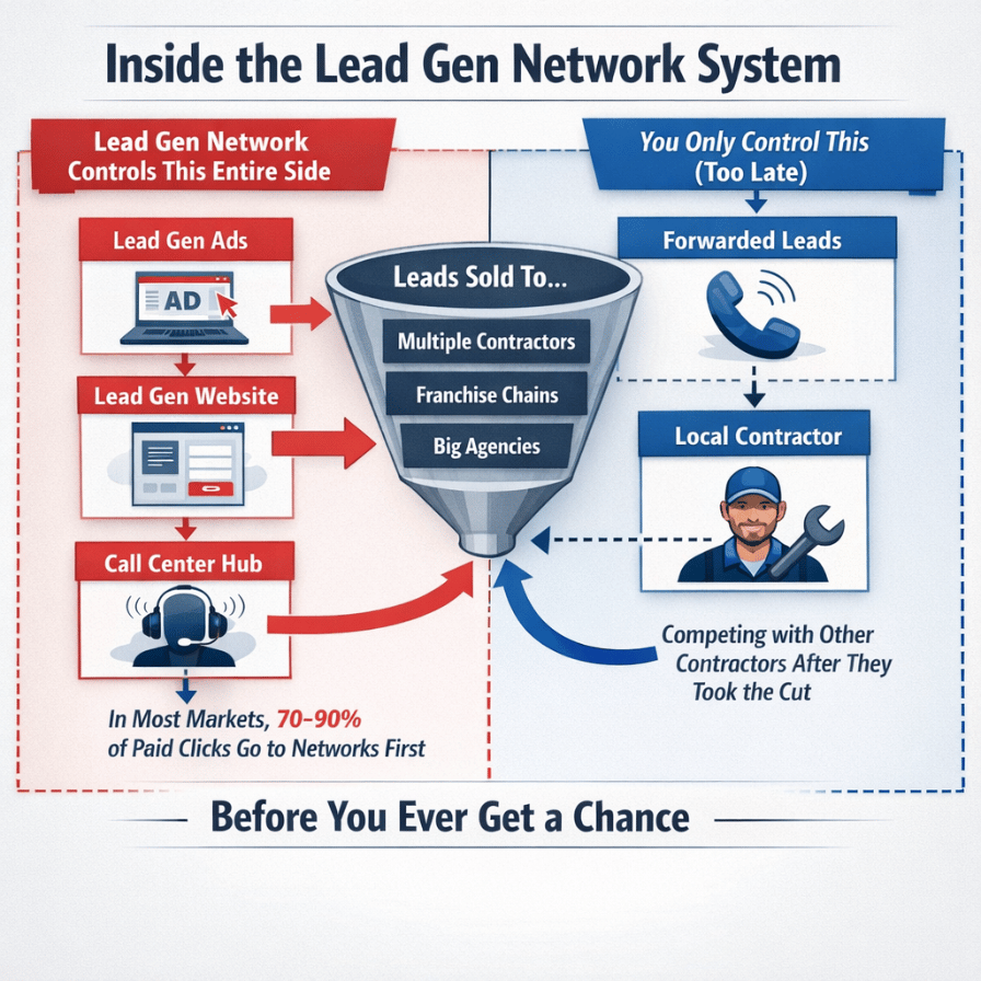 Garage door lead gen network playbook